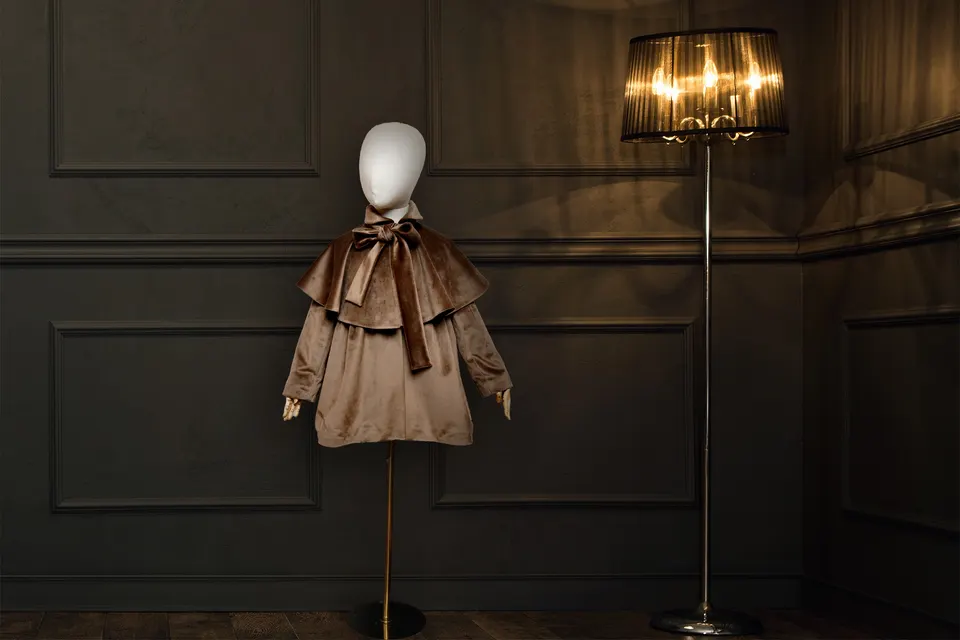 Brown Velvet Cape Coat